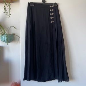 The Kooples split Maxi Skirt with buckle detail